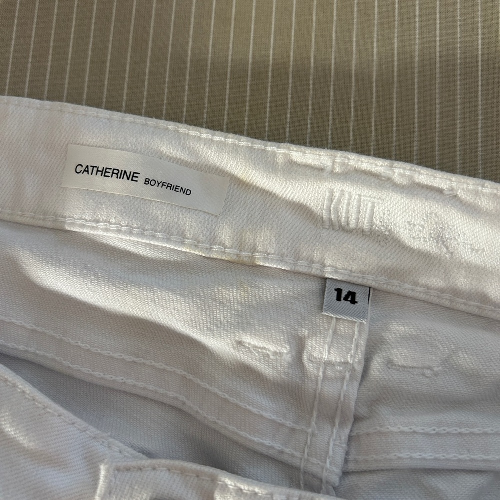 Kut from the Kloth Catherine Boyfriend White Jeans NEW Cuffed or Full Length - Picture 6 of 10